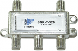 Ответвитель абонентский SNR-T-320, на 3 отвода, вносимое затухание IN-TAP 20dB. - фото