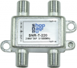 Ответвитель абонентский SNR-T-216 на 2 отвода, вносимое затухание IN-TAP 16dB.